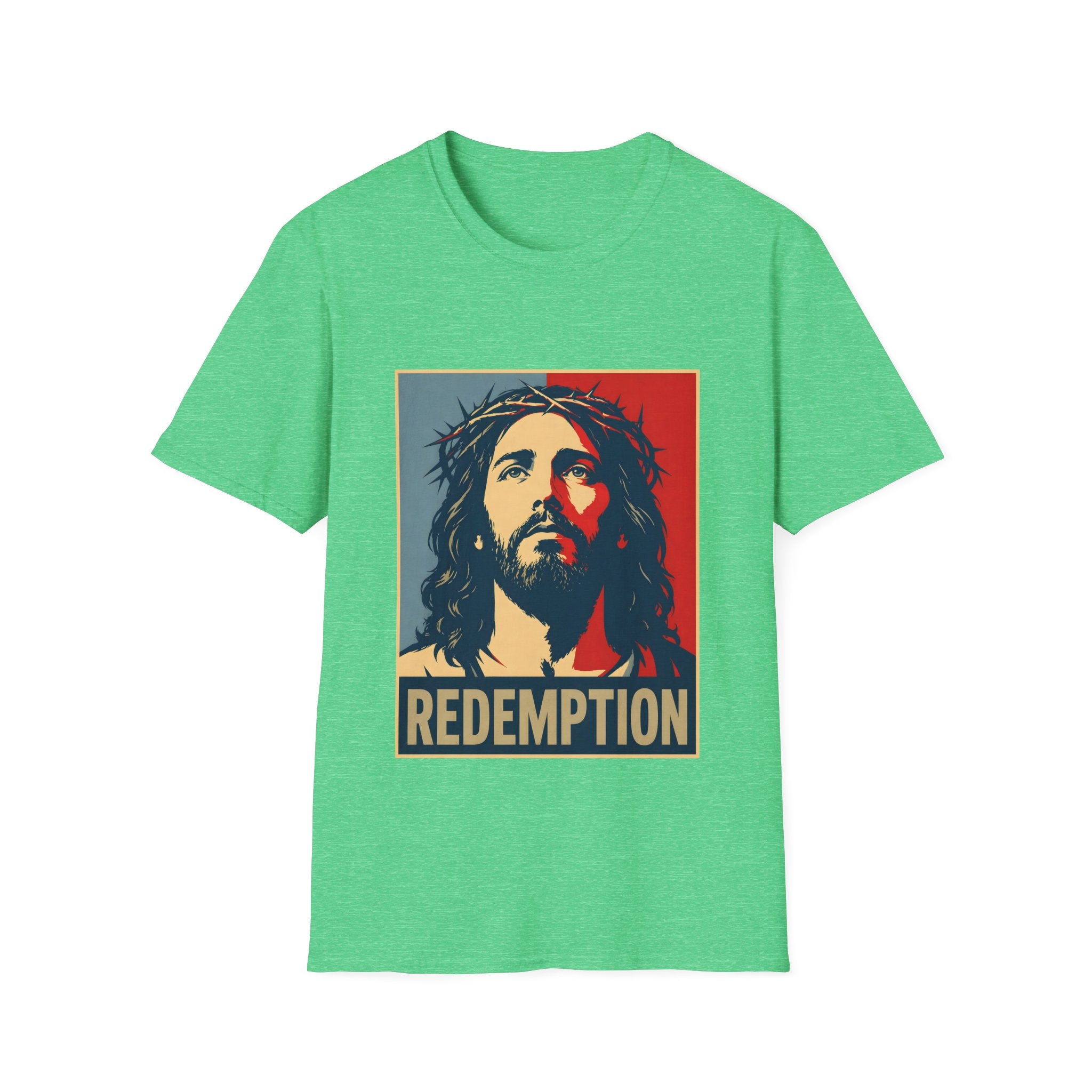 Redemption Jesus Christ Crown Of Thorns Christian Faith Hope Inspirational Savior Art Poster Style Religious Redemption T-Shirt