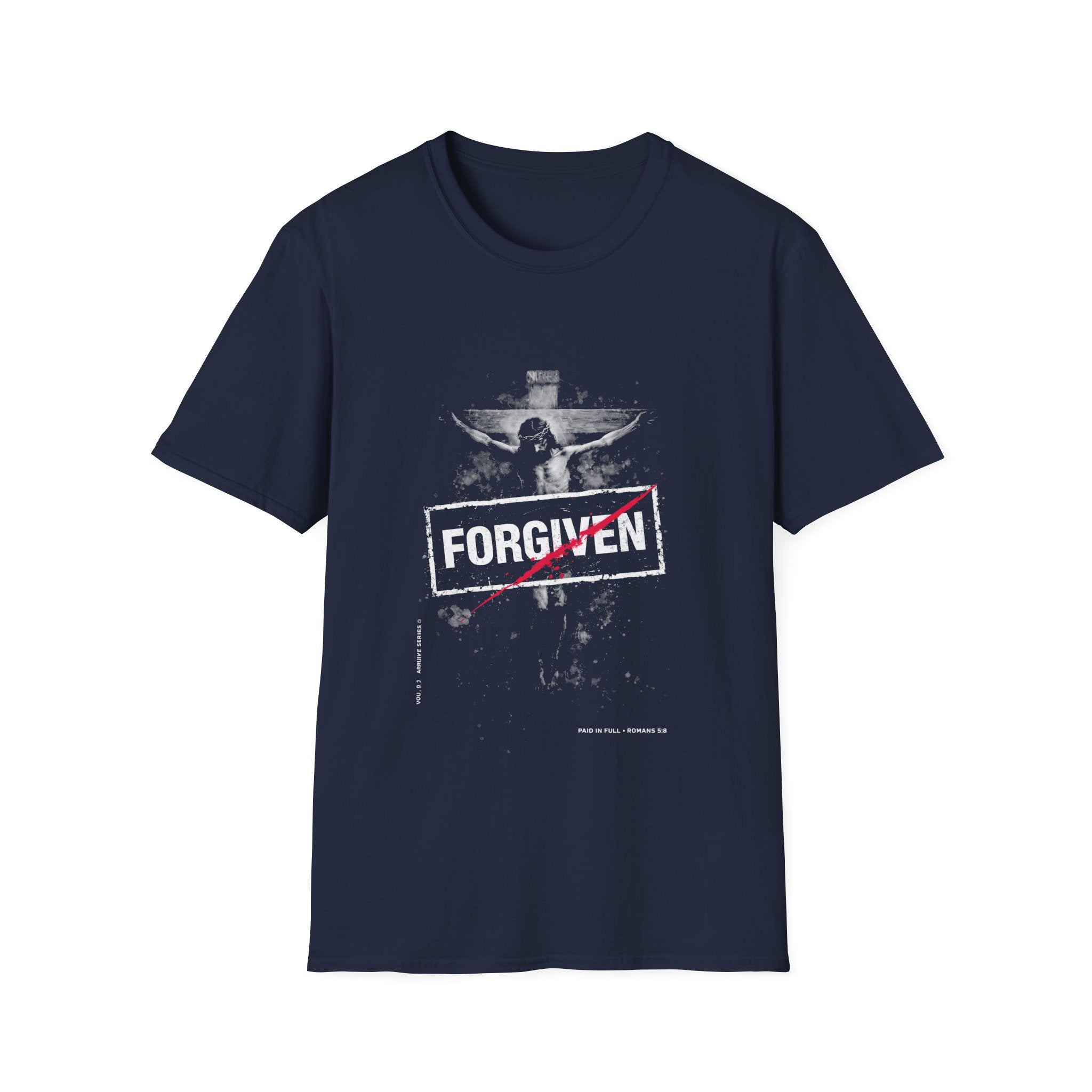 Forgiven jesus on the cross paid in full romans 5 8 christian faith easter salvation reminder T-Shirt
