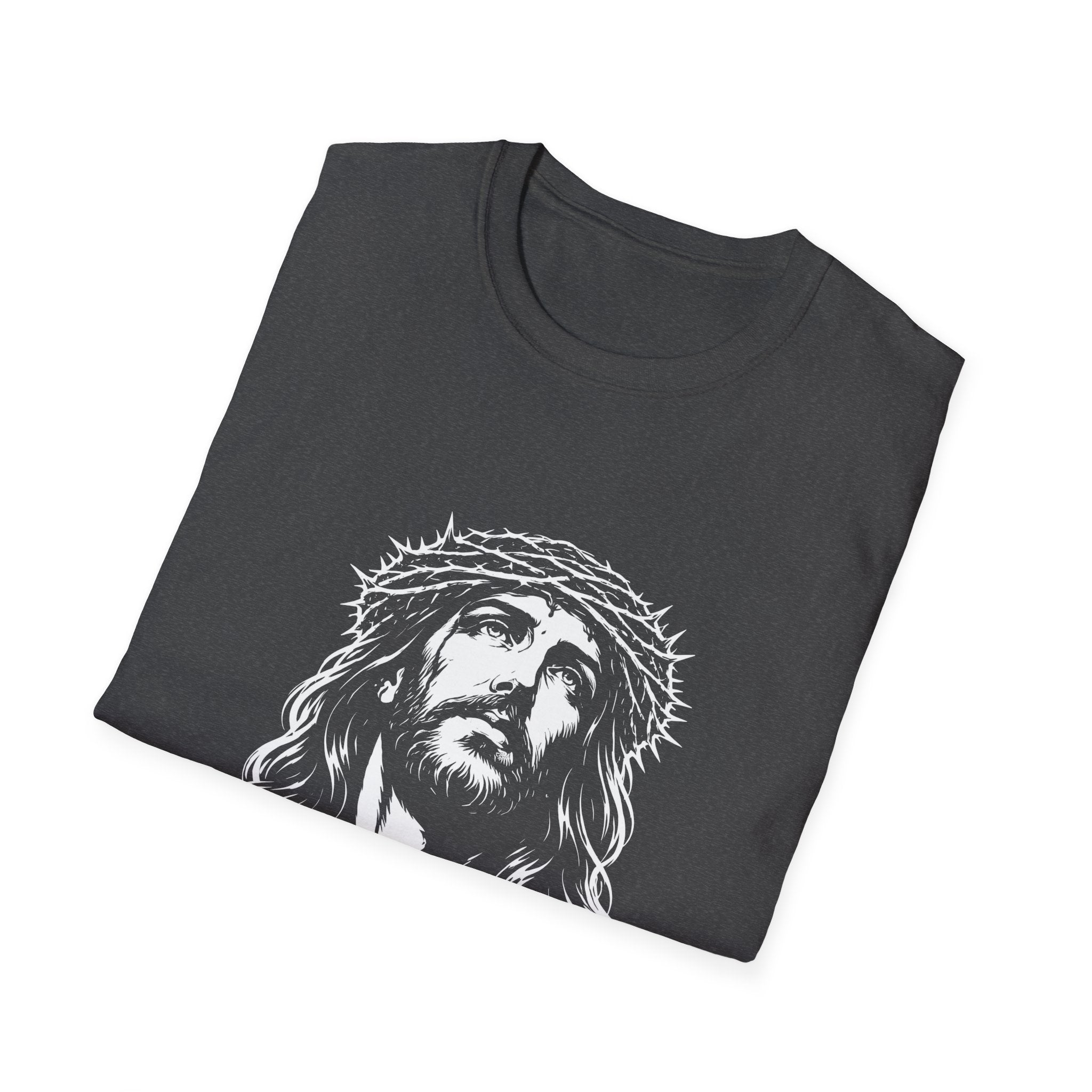Jesus christ with crown of thorns christian faith savior crucifixion good friday easter religious T-Shirt