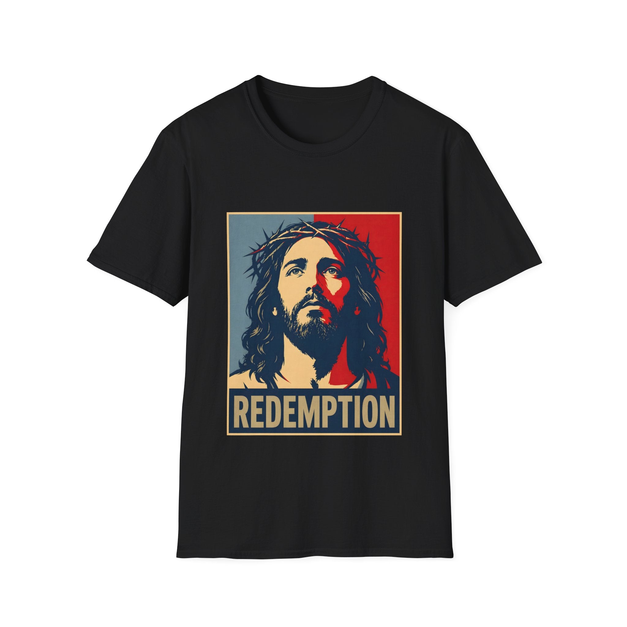 Redemption Jesus Christ Crown Of Thorns Christian Faith Hope Inspirational Savior Art Poster Style Religious Redemption T-Shirt
