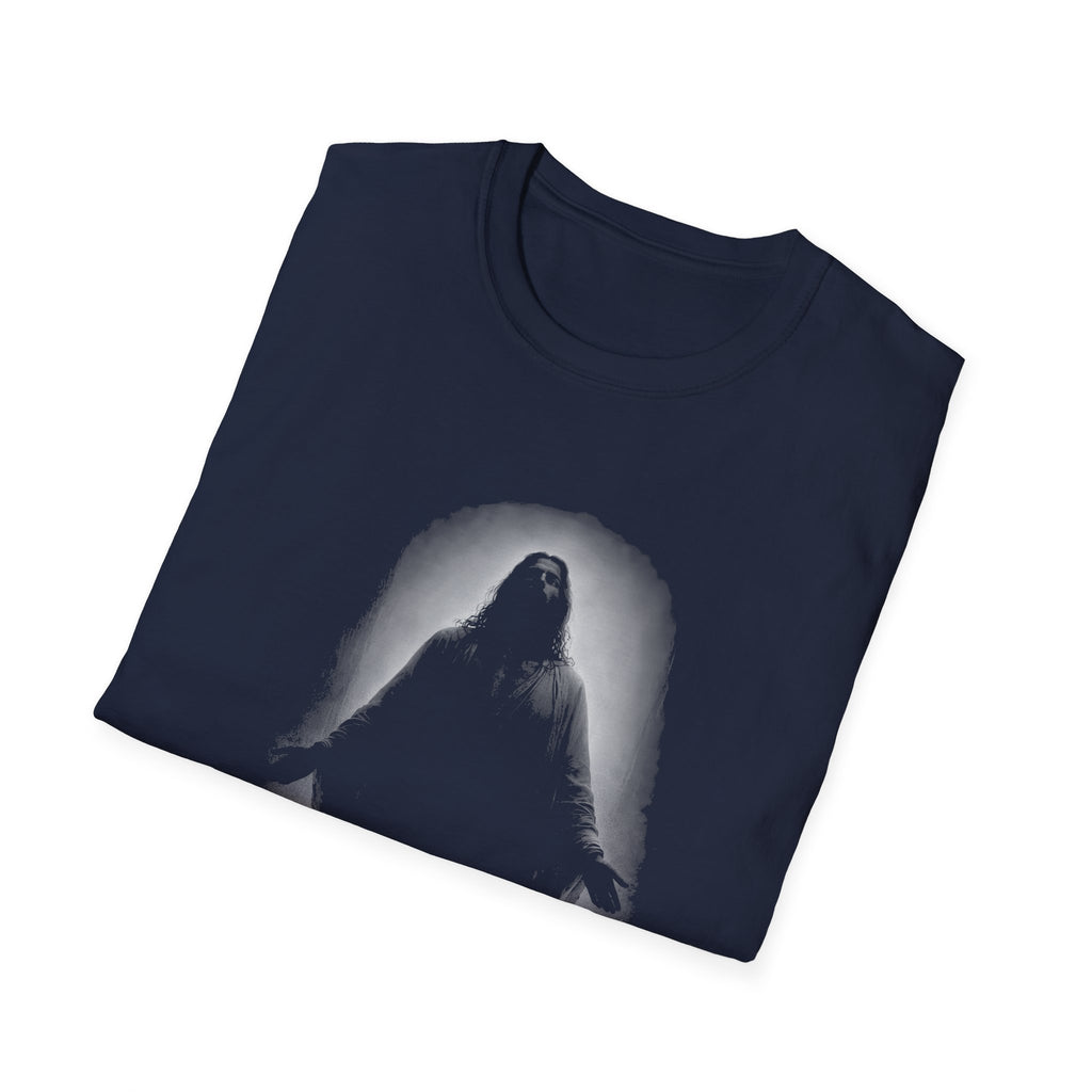Resurrected Christ Standing In Radiant Light Christian Faith Hope Easter Resurrection Art T-Shirt