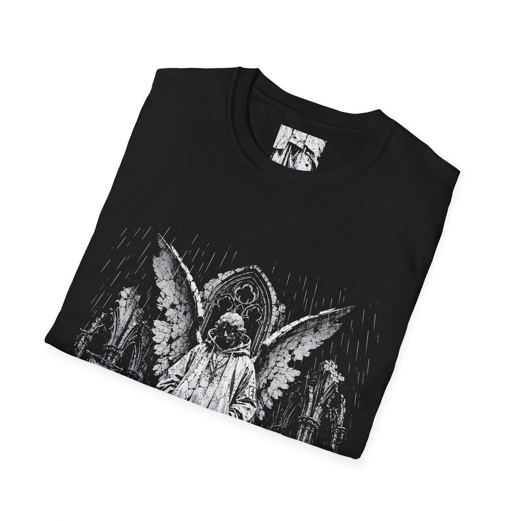 Endure In Silence Fallen Gothic Angel In Ruined Cathedral  Aesthetic For Metal And Horror Fans T-Shirt