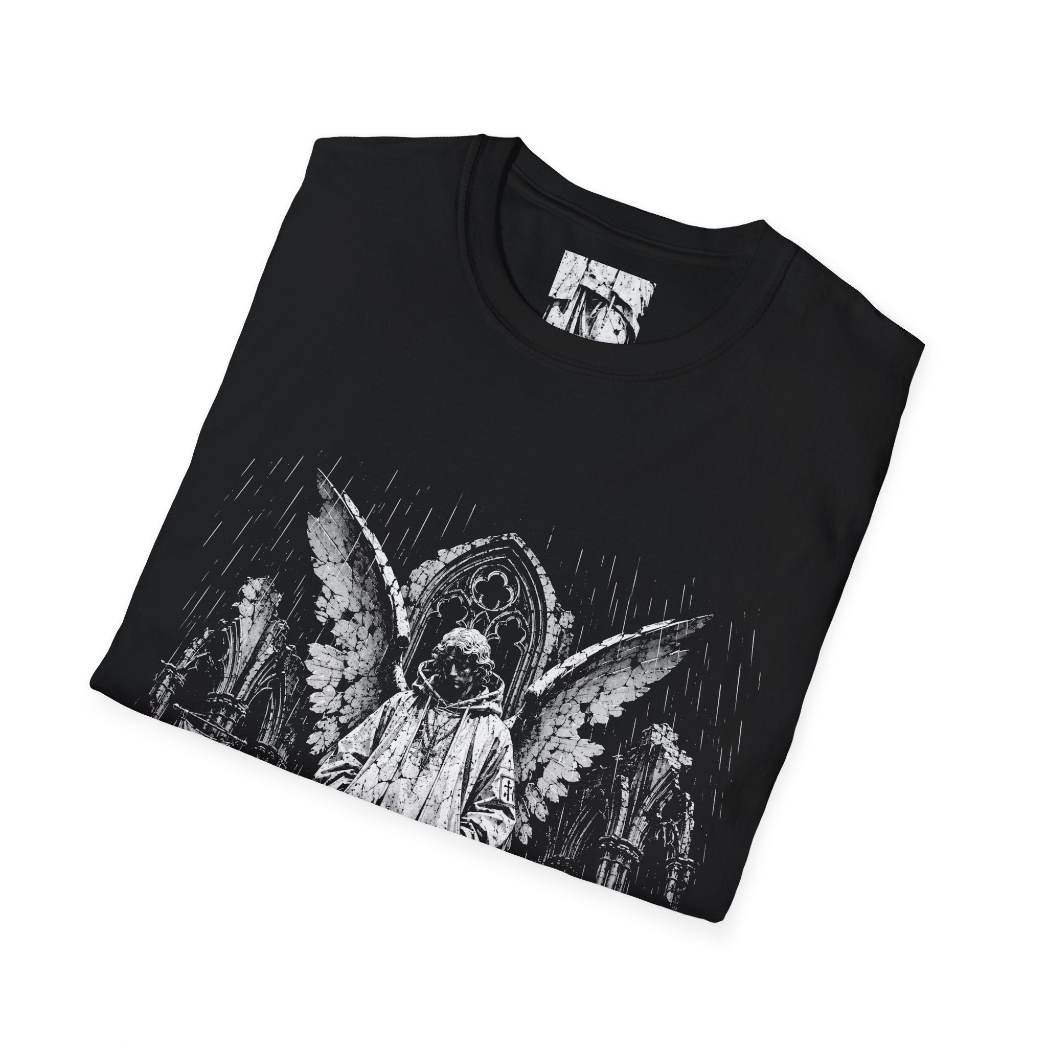 Endure In Silence Fallen Gothic Angel In Ruined Cathedral  Aesthetic For Metal And Horror Fans T-Shirt