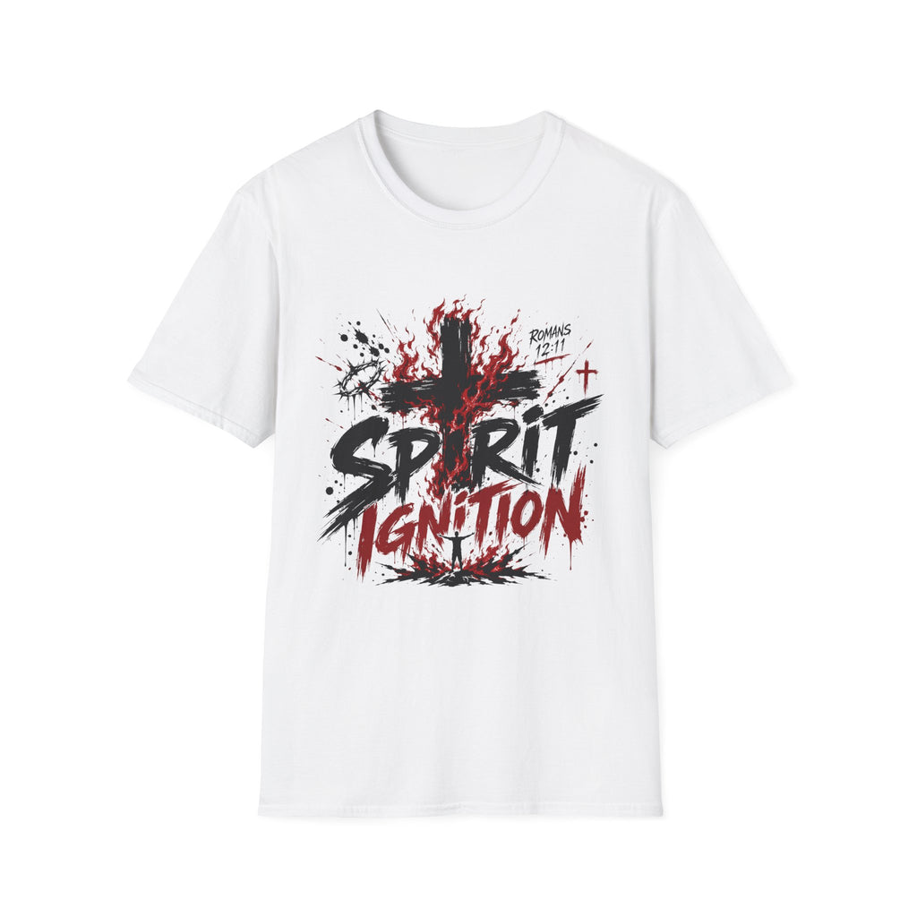 Spirit Ignition Romans 12 11 Fiery Christian Cross Worship Revival Faith T-Shirt
