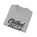 Clothed with christ christian faith bible verse typography for believers church youth group and christian streetwear T-Shirt