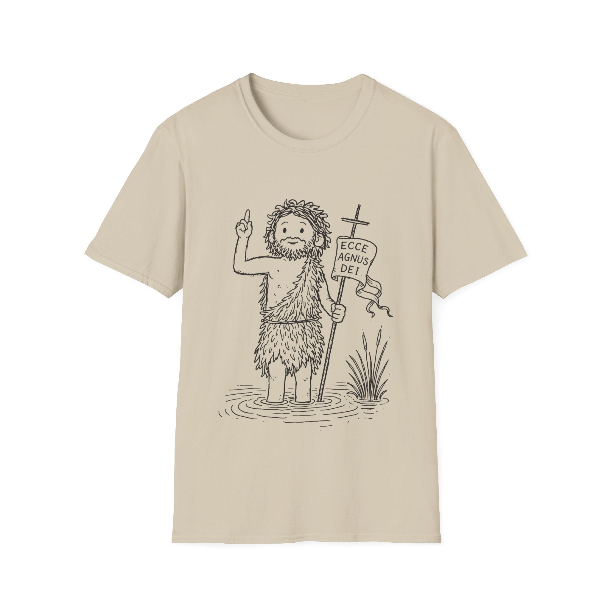 Ecce agnus dei john the baptist in jordan river christian baptism T-Shirt