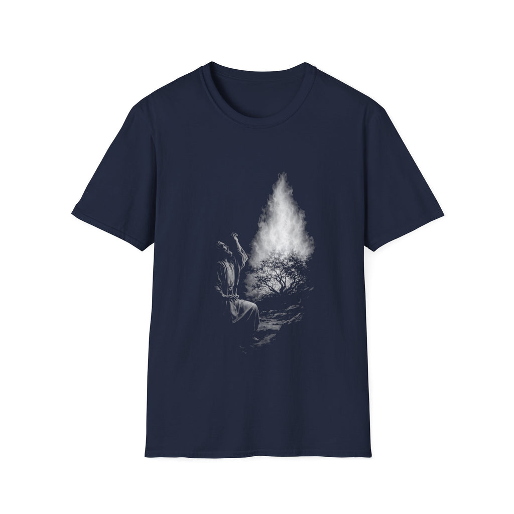 Moses and the burning bush christian faith miracle of gods presence T-Shirt