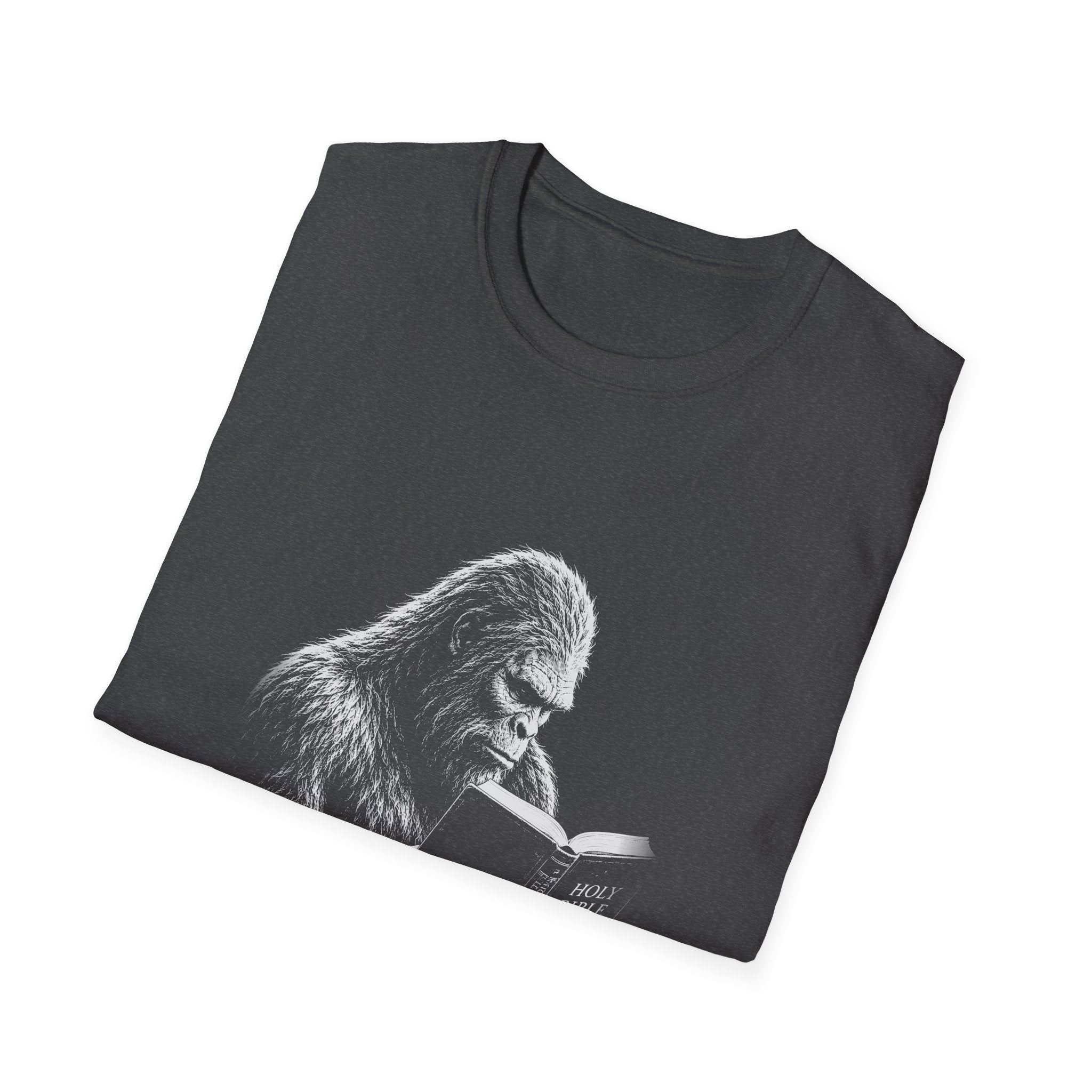 Holy Bible Reading Bigfoot Sasquatch Christian Faith Funny Religious T-Shirt