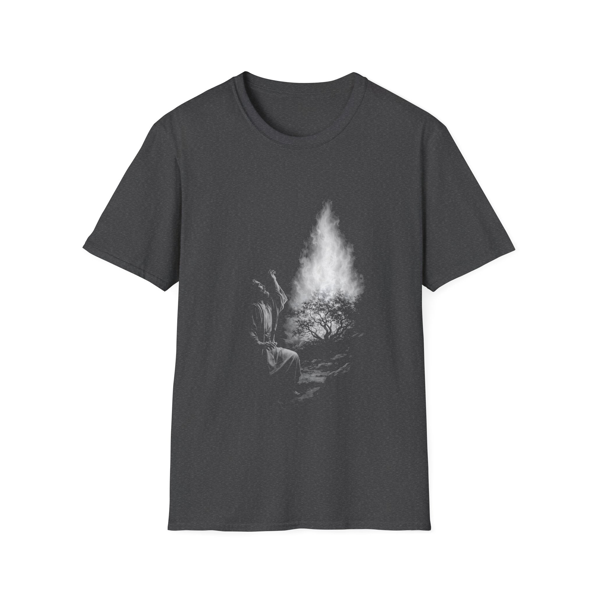 Moses and the burning bush christian faith miracle of gods presence T-Shirt