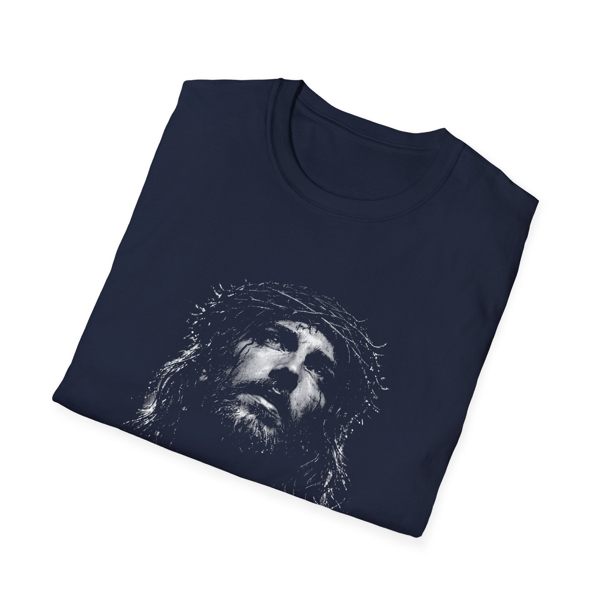 Jesus crown of thorns portrait powerful christian easter crucifixion good friday faith artwork image T-Shirt