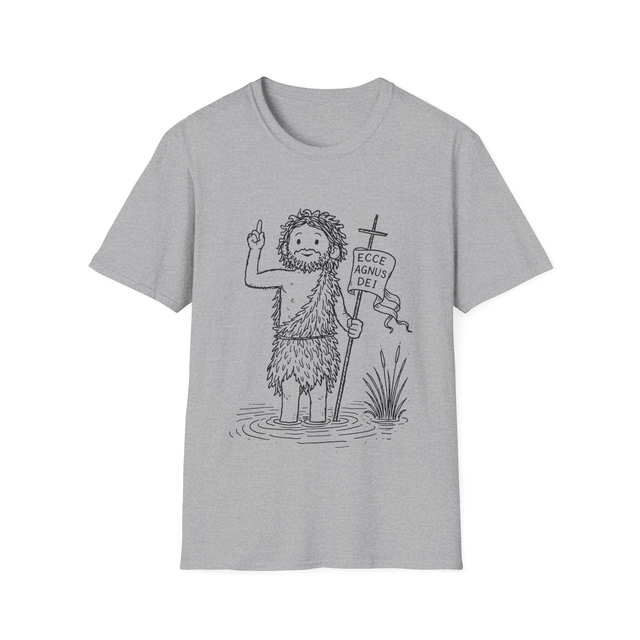 Ecce agnus dei john the baptist in jordan river christian baptism T-Shirt