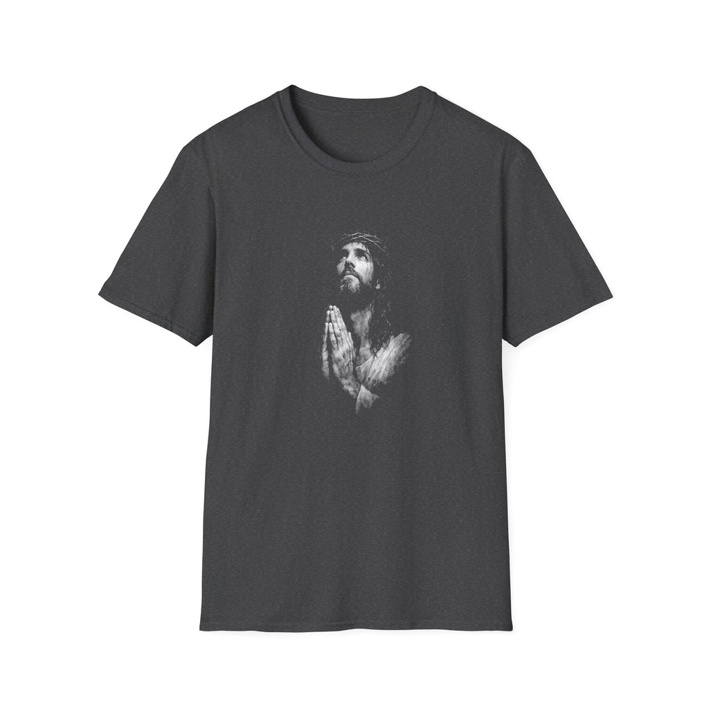 Jesus Christ Praying Crown Of Thorns Christian Faith Easter Good Friday Salvation Art T-Shirt