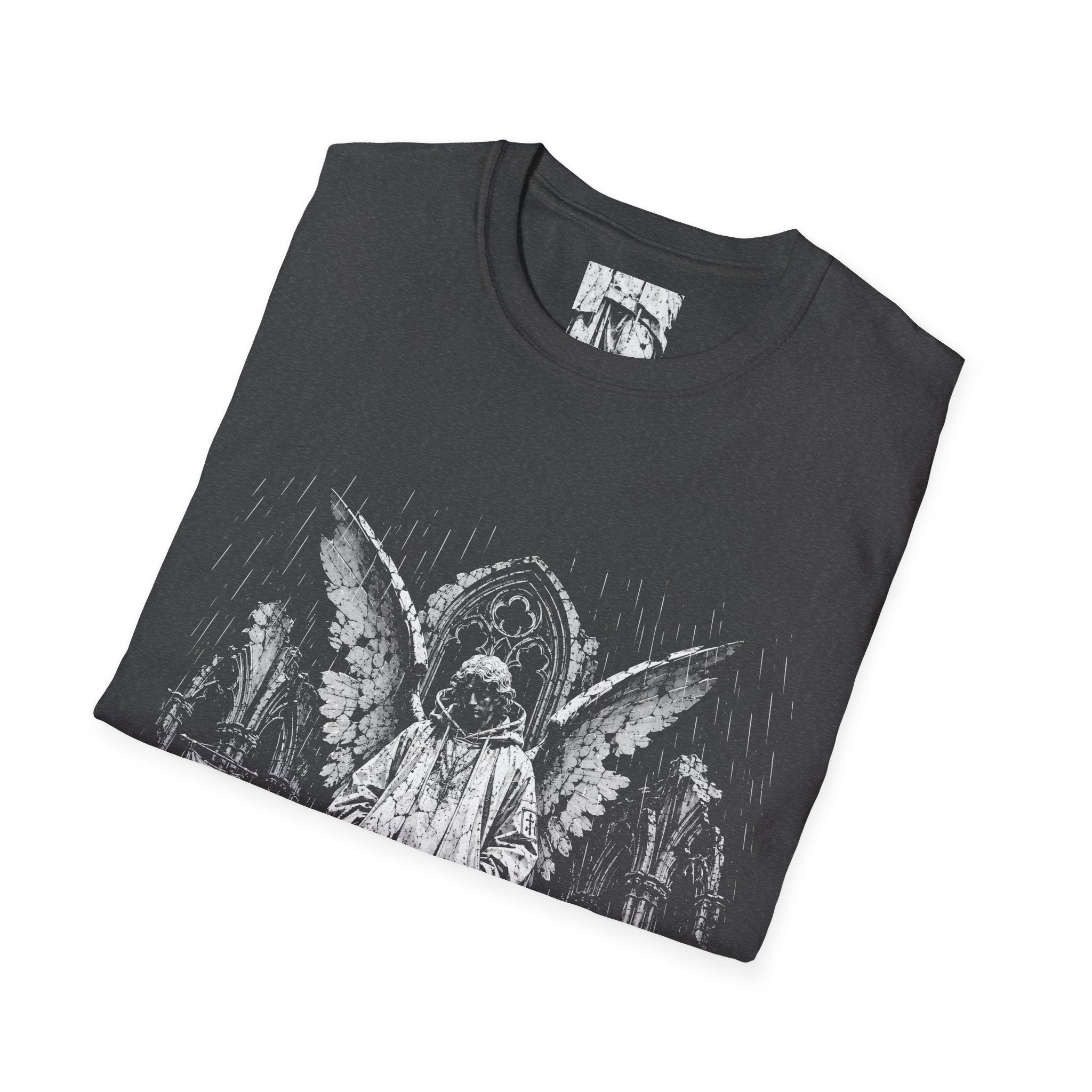 Endure In Silence Fallen Gothic Angel In Ruined Cathedral  Aesthetic For Metal And Horror Fans T-Shirt