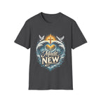 Made new christian baptism renewal cross heart waves doves faith T-Shirt