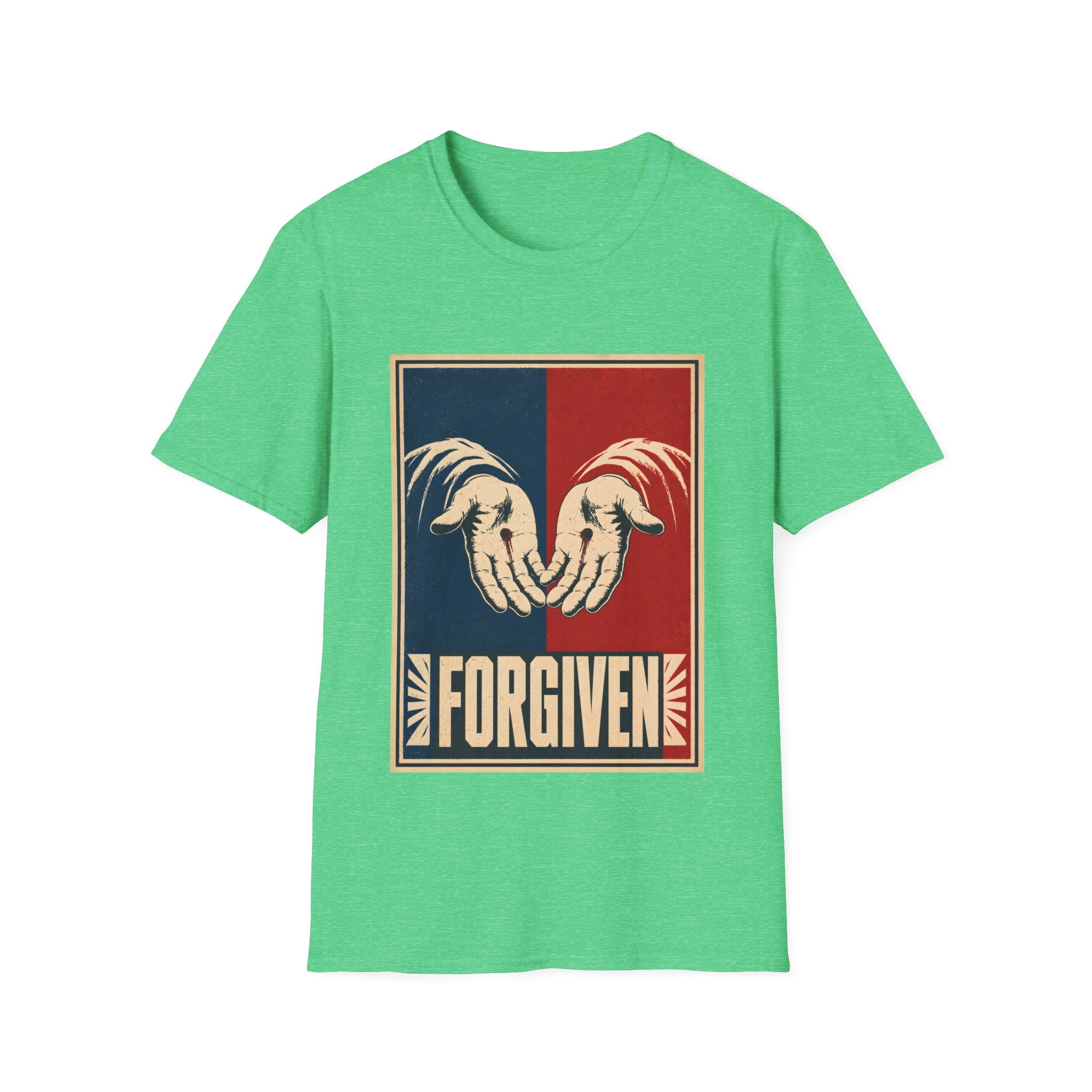 Forgiven Christian Nail Scarred Hands Jesus Easter Salvation Faith Reminder T-Shirt