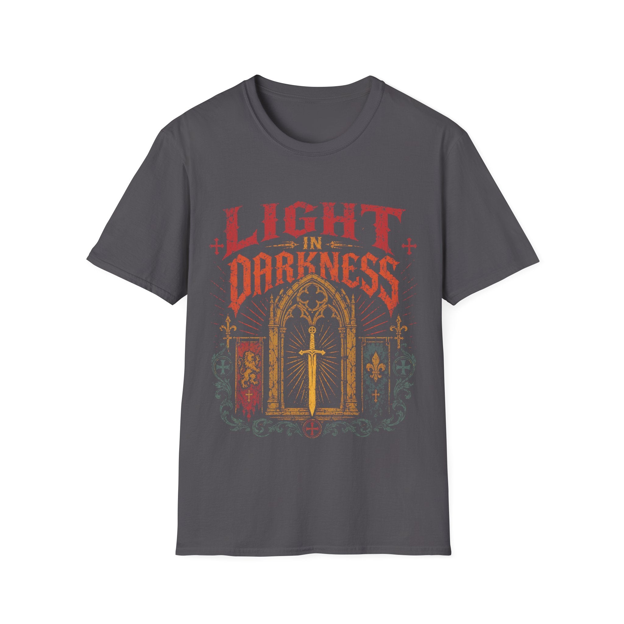 Light In Darkness Medieval Sword Faith Symbol