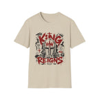 The King Still Reigns Christian Warrior Jesus Christ Is Lord Revelation 1 8 T-Shirt