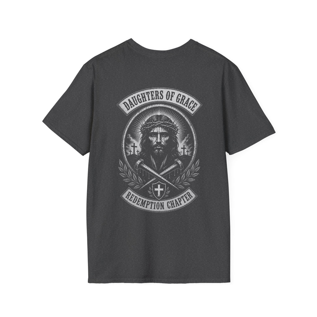 Daughters Of Grace Redemption Chapter Christian Women Jesus Crown Of Thorns Cross Faith Artwork T-Shirt