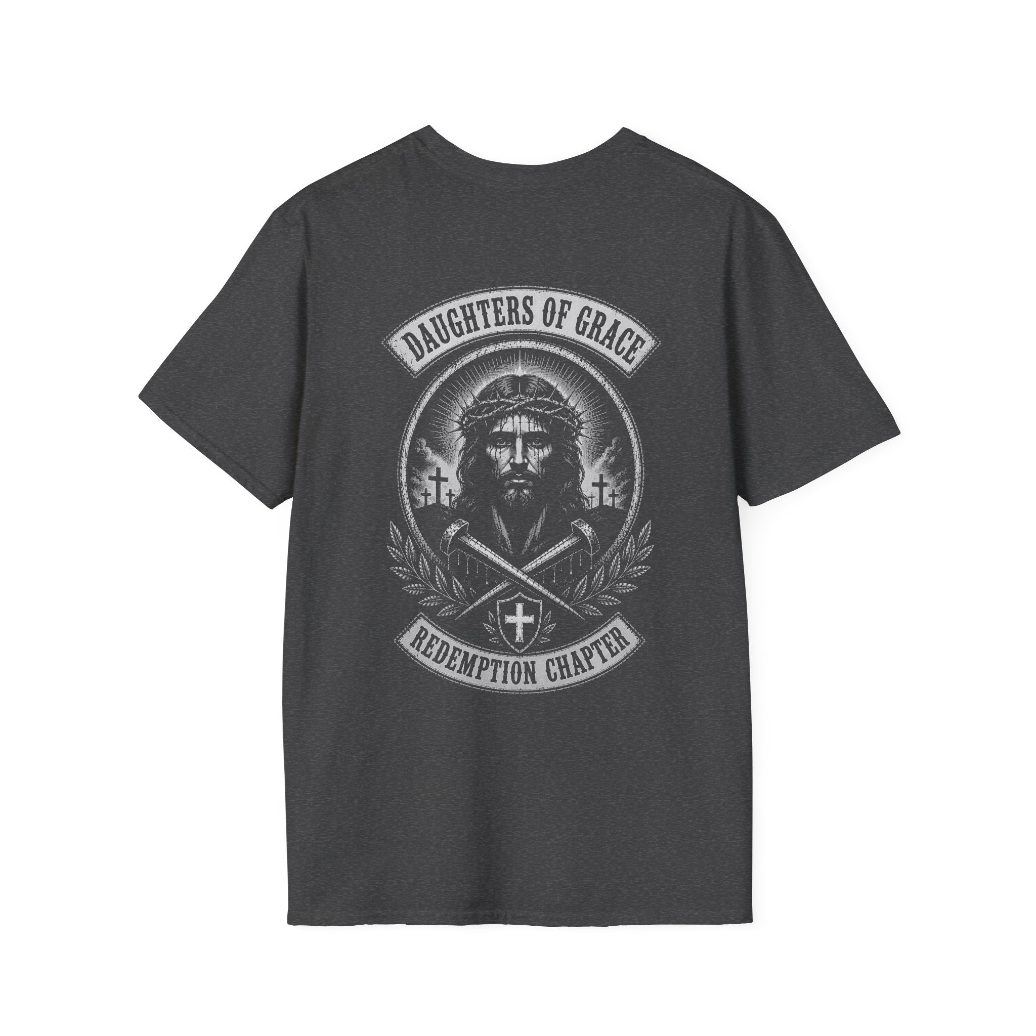 Daughters Of Grace Redemption Chapter Christian Women Jesus Crown Of Thorns Cross Faith Artwork T-Shirt