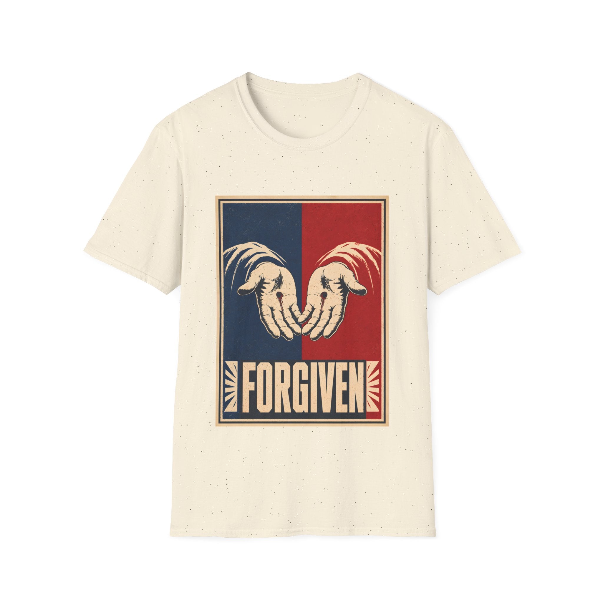 Forgiven Christian Nail Scarred Hands Jesus Easter Salvation Faith Reminder T-Shirt