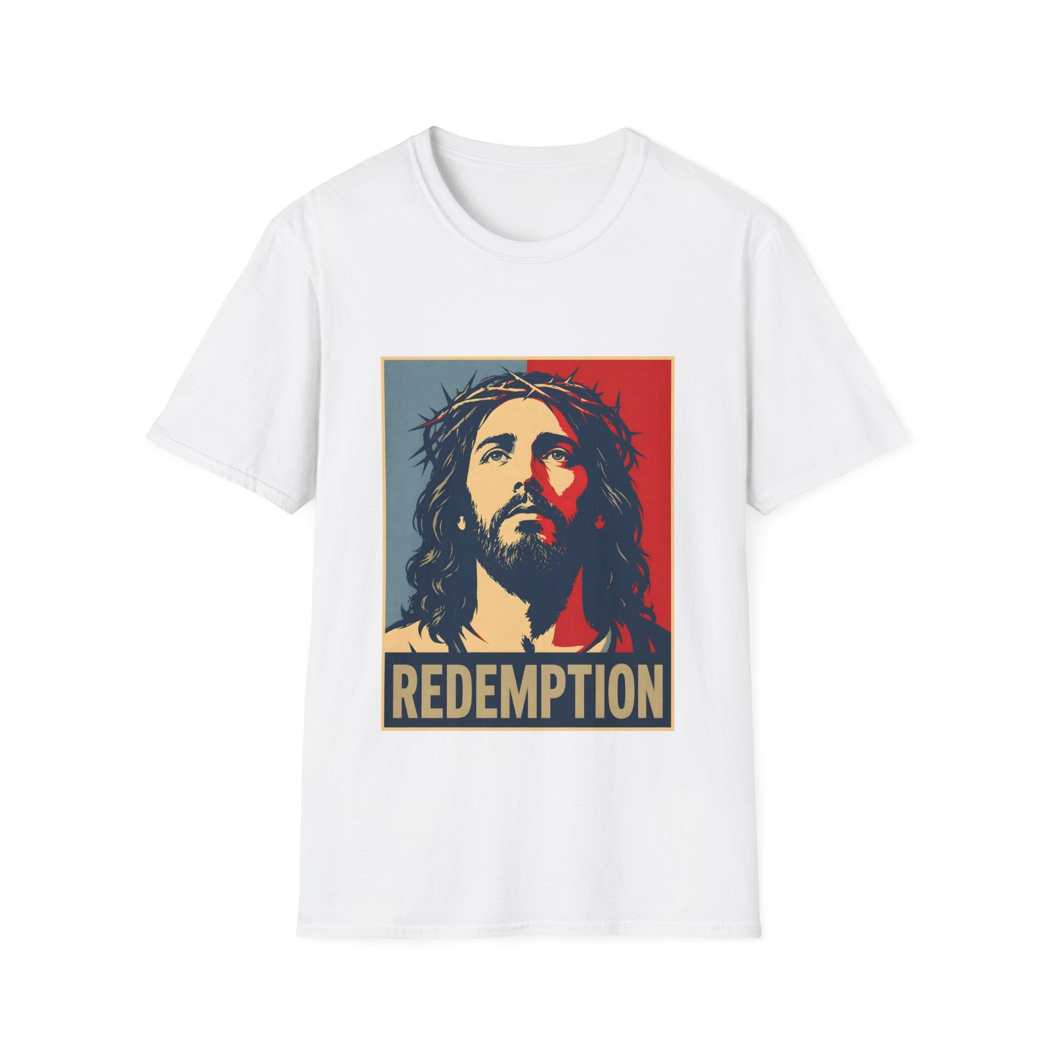 Redemption Jesus Christ Crown Of Thorns Christian Faith Hope Inspirational Savior Art Poster Style Religious Redemption T-Shirt