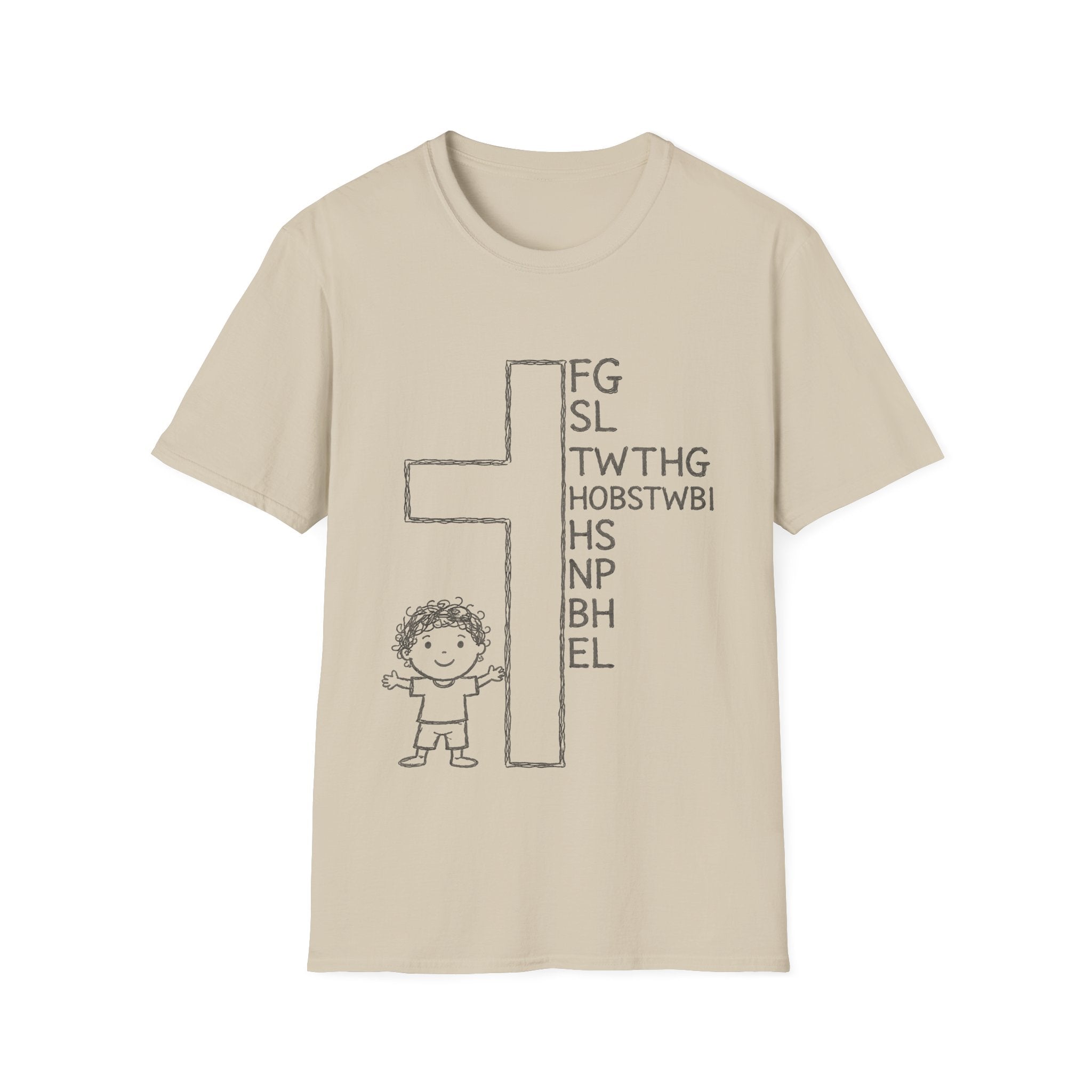 Christian kids cross fg sl twthg hobstwbi hs np bh el john 3 16 T-Shirt