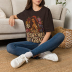 Redeemed By Grace Christian Faith Prayer And Flowers T-Shirt