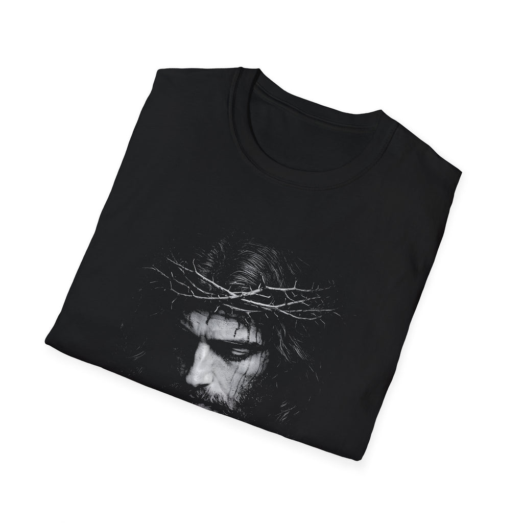 Jesus Christ Crown Of Thorns Portrait Christian Faith Lent And Easter Holy Week Religious Savior T-Shirt