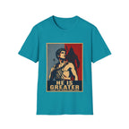 He Is Greater Than The Highs And Lows Christian David And Goliath Warrior Faith Inspirational T-Shirt