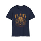 Trinity Father Son Holy Spirit All Seeing Eye Cross And Mountain Christian Faith T-Shirt