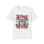 The King Still Reigns Christian Warrior Jesus Christ Is Lord Revelation 1 8 T-Shirt