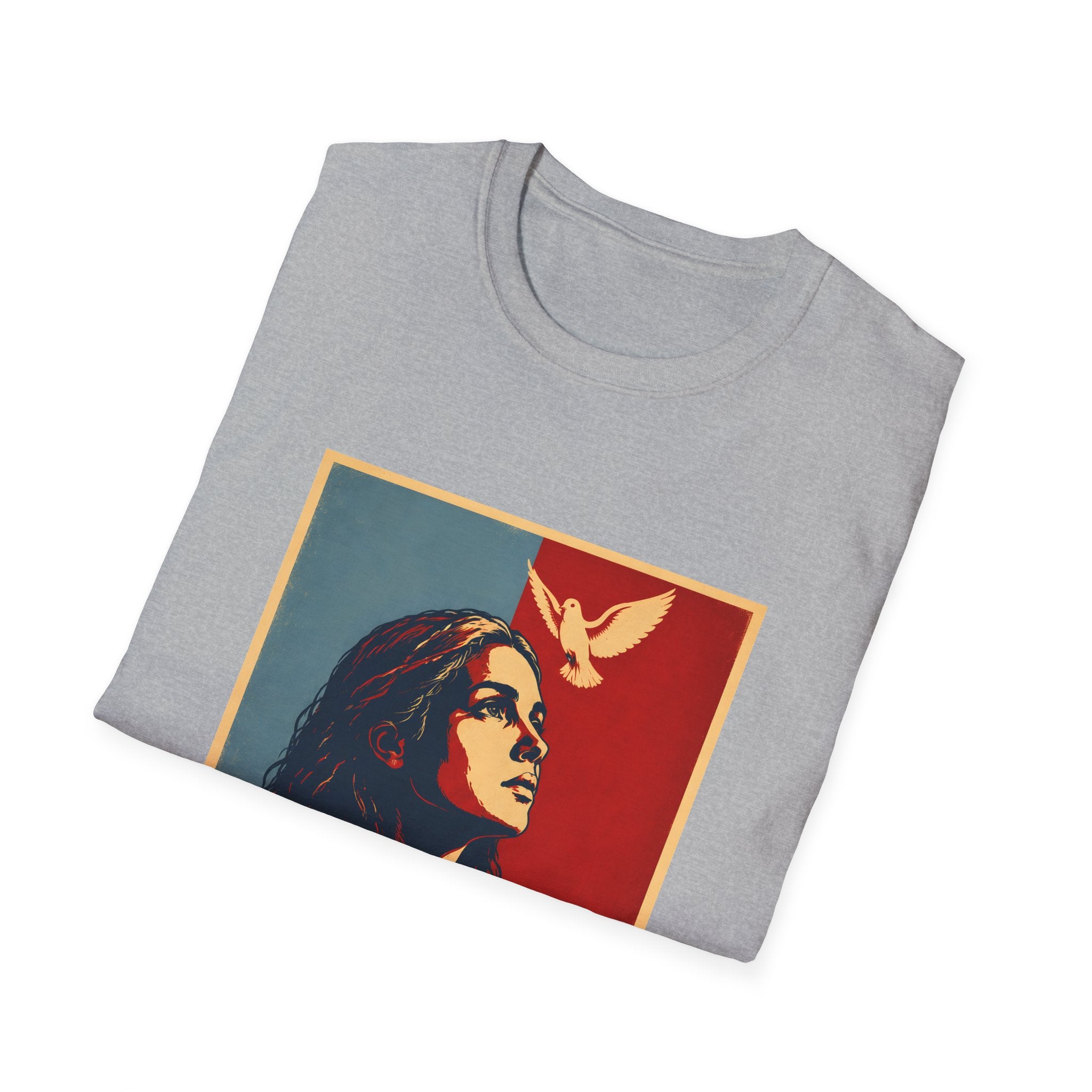Grace Over Fear Christian Faith Inspirational Dove Woman Religious Hope T-Shirt
