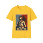He Is Greater Than The Highs And Lows Christian David And Goliath Warrior Faith Inspirational T-Shirt