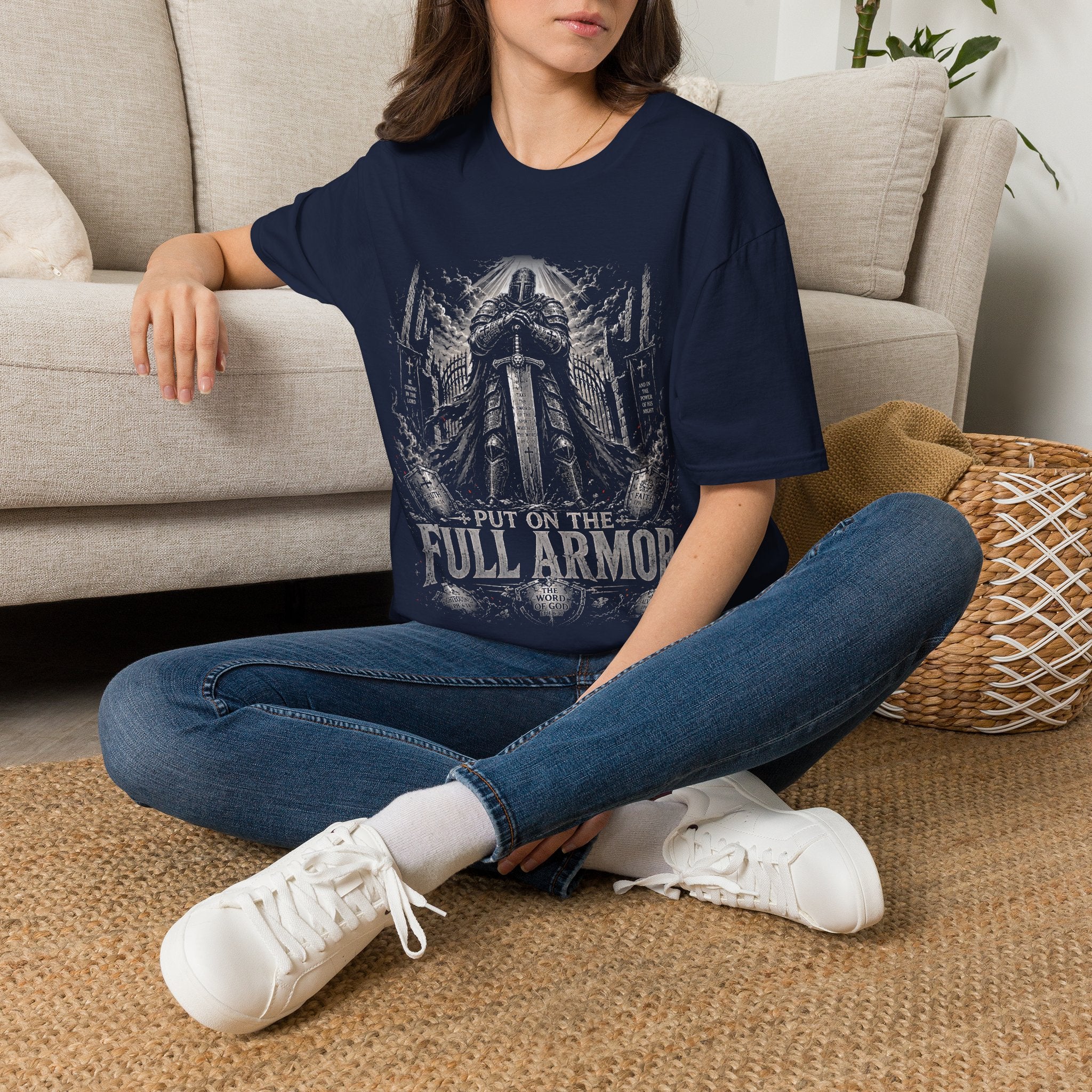 Put On The Full Armor The Word Of God Christian Knight Spiritual Warfare Armor Of God T-Shirt