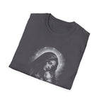 blessed madonna and child holy mother mary with baby jesus sacred christian catholic iconic image T-Shirt