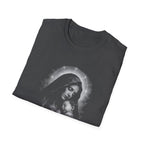 blessed madonna and child holy mother mary with baby jesus sacred christian catholic iconic image T-Shirt