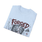 Forged Through Trial Christian Warrior Shield Iron Sharpens Iron Bible Verse Faith T-Shirt