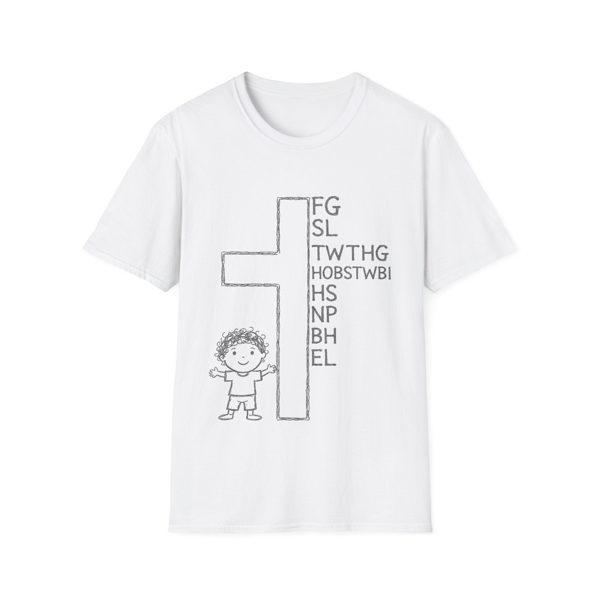Christian kids cross fg sl twthg hobstwbi hs np bh el john 3 16 T-Shirt