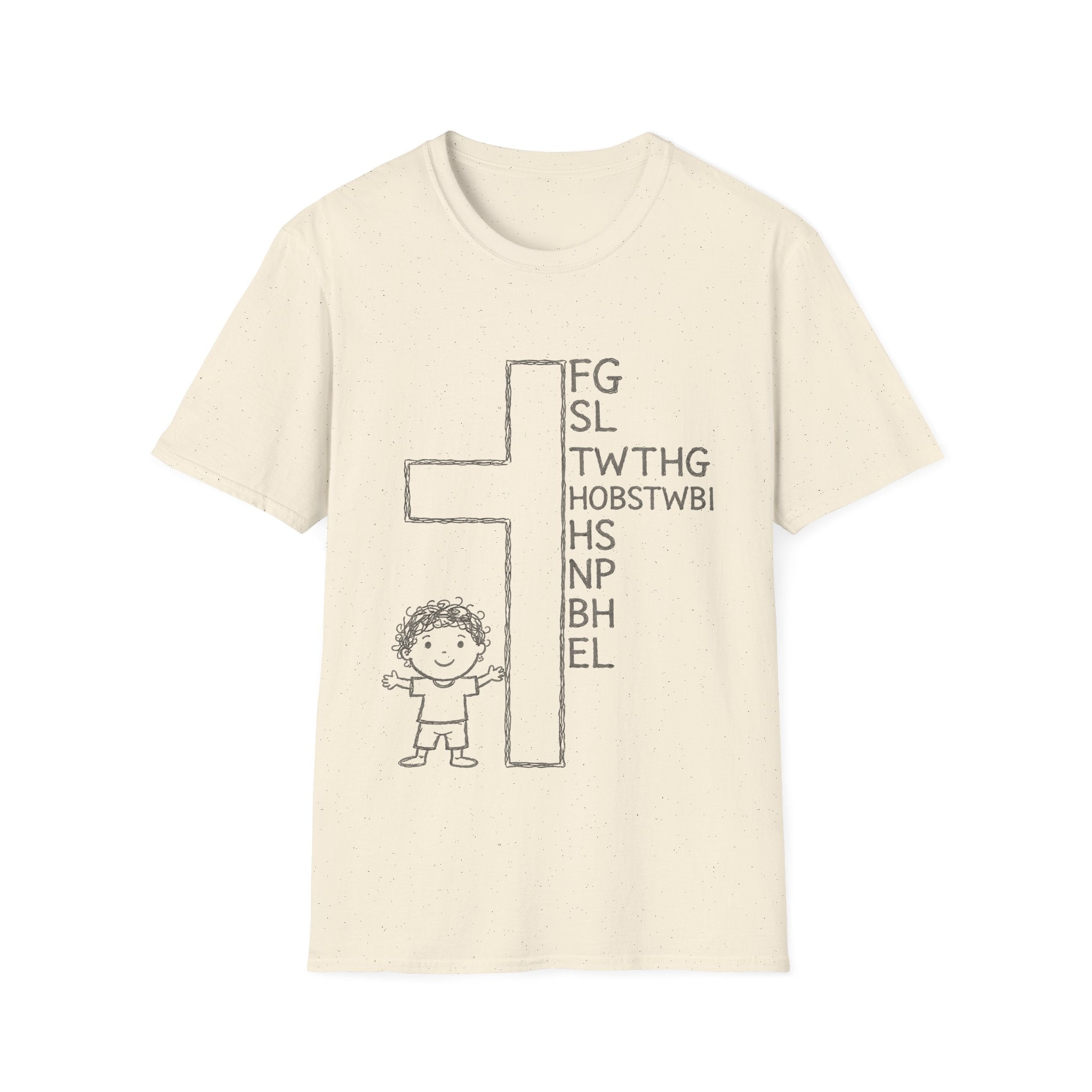 Christian kids cross fg sl twthg hobstwbi hs np bh el john 3 16 T-Shirt