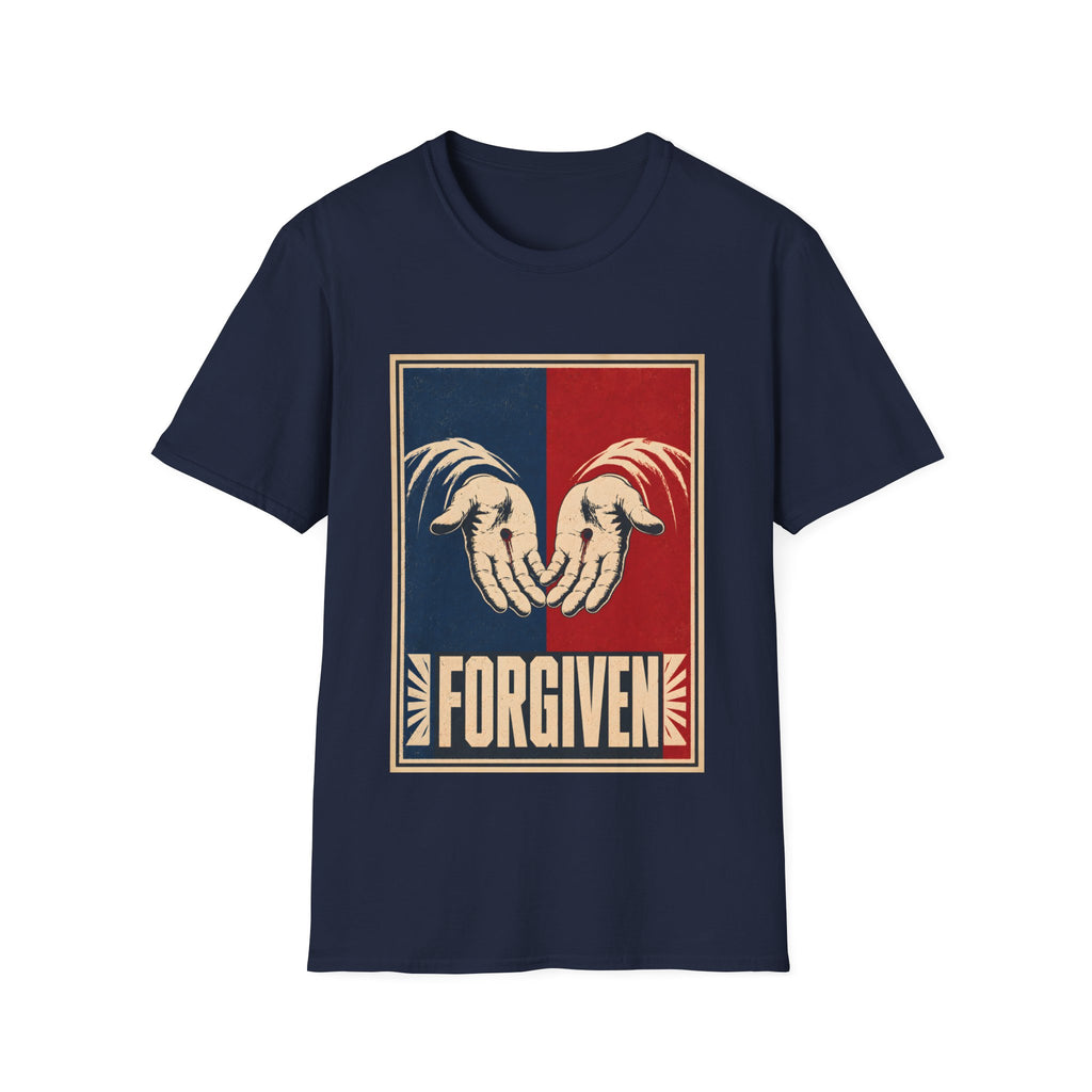 Forgiven Christian Nail Scarred Hands Jesus Easter Salvation Faith Reminder T-Shirt