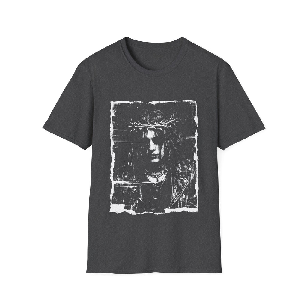 Crown of thorns gothic rock messiah dark grunge portrait alternative metal T-Shirt