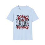The King Still Reigns Christian Warrior Jesus Christ Is Lord Revelation 1 8 T-Shirt