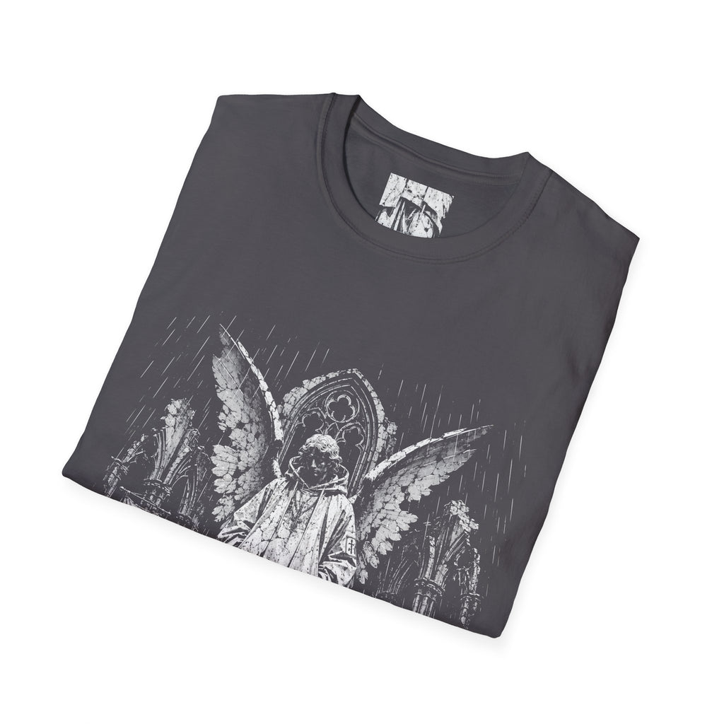 Endure In Silence Fallen Gothic Angel In Ruined Cathedral  Aesthetic For Metal And Horror Fans T-Shirt