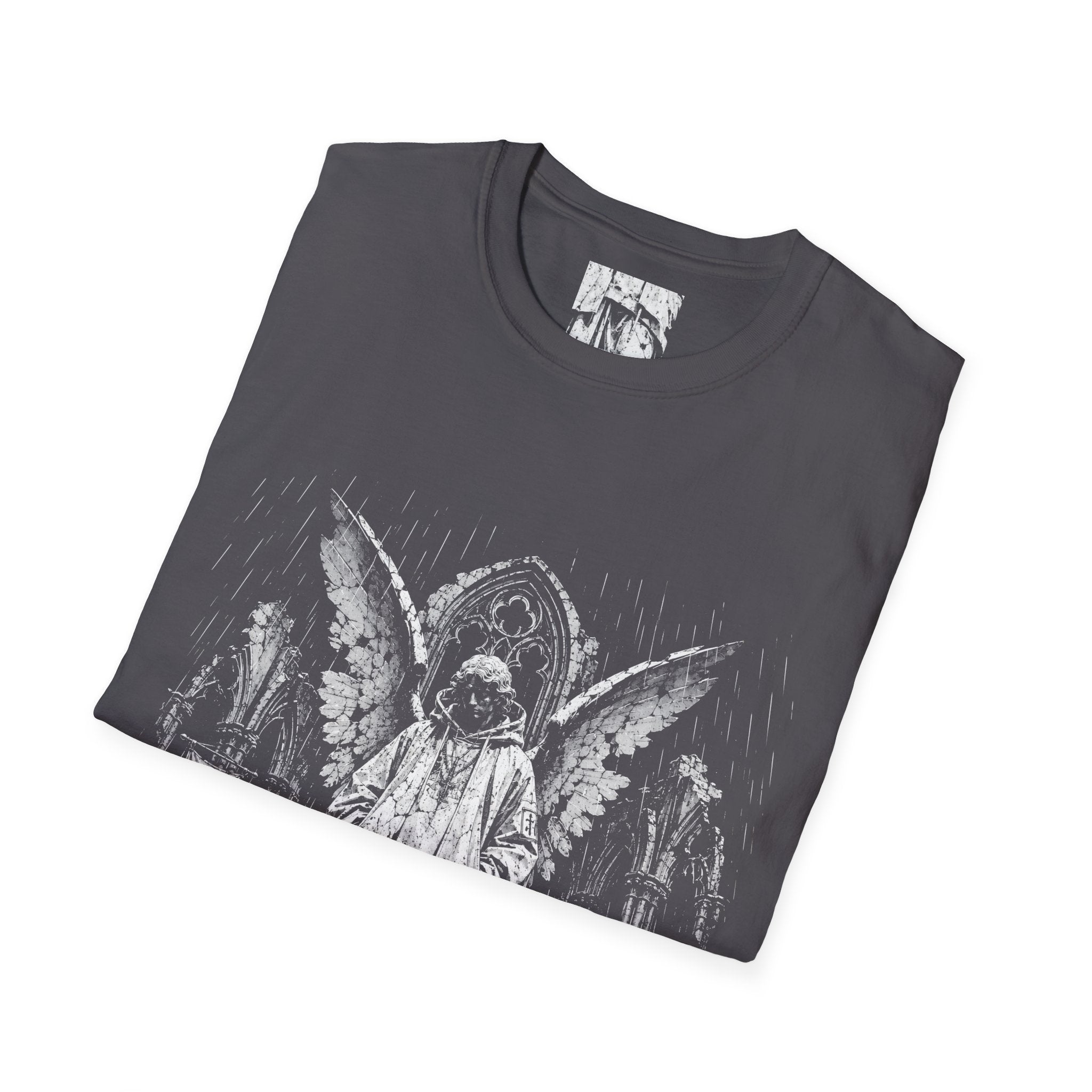 Endure In Silence Fallen Gothic Angel In Ruined Cathedral  Aesthetic For Metal And Horror Fans T-Shirt