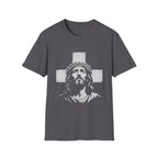 Jesus Christ With Crown Of Thorns And Cross Christian Faith Easter Good Friday Religious T-Shirt