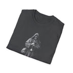 Psalm 23 4 even though i walk through the valley of shadow and death christian monk holding cross T-Shirt