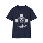 Jesus Christ With Crown Of Thorns And Cross Christian Faith Easter Good Friday Religious T-Shirt