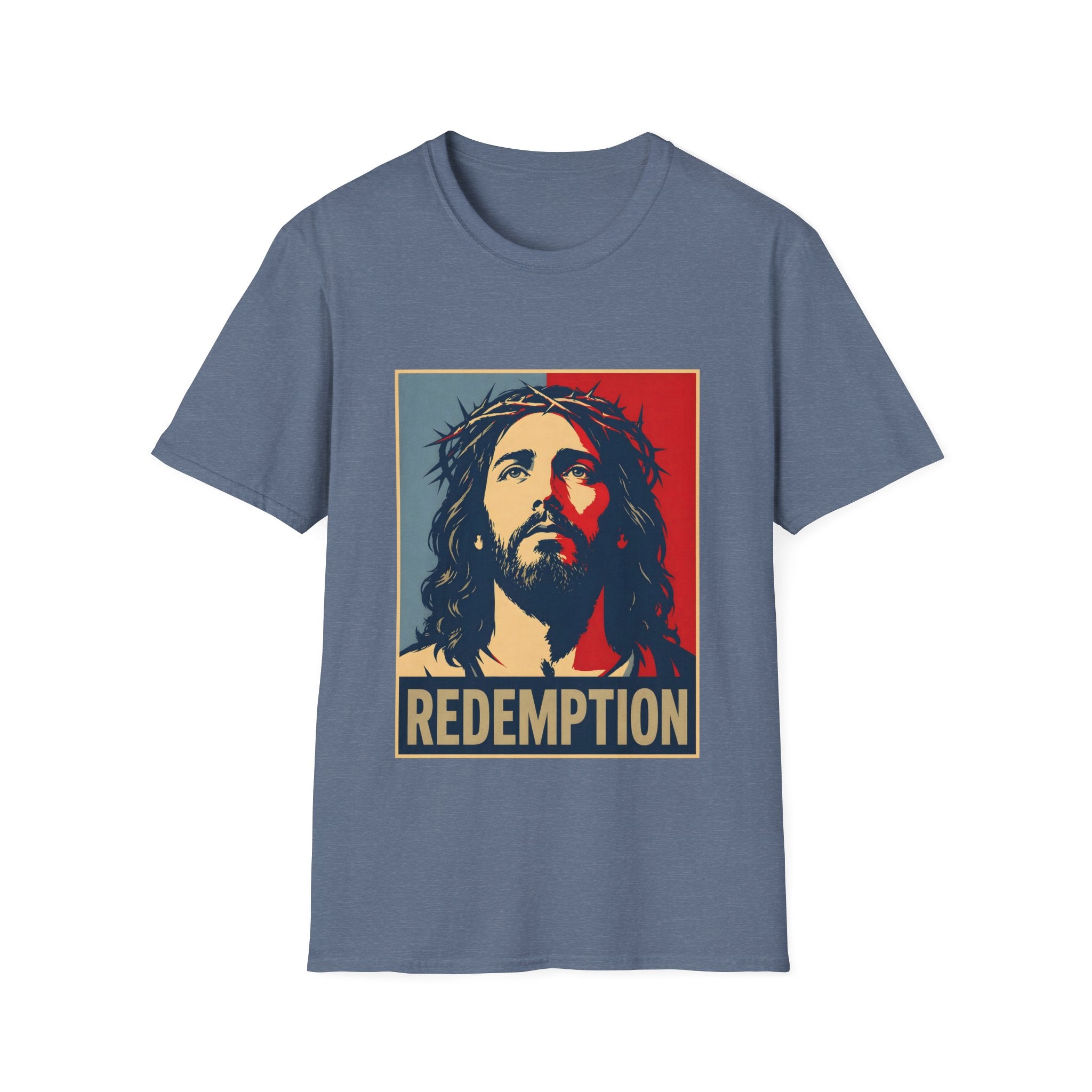 Redemption Jesus Christ Crown Of Thorns Christian Faith Hope Inspirational Savior Art Poster Style Religious Redemption T-Shirt