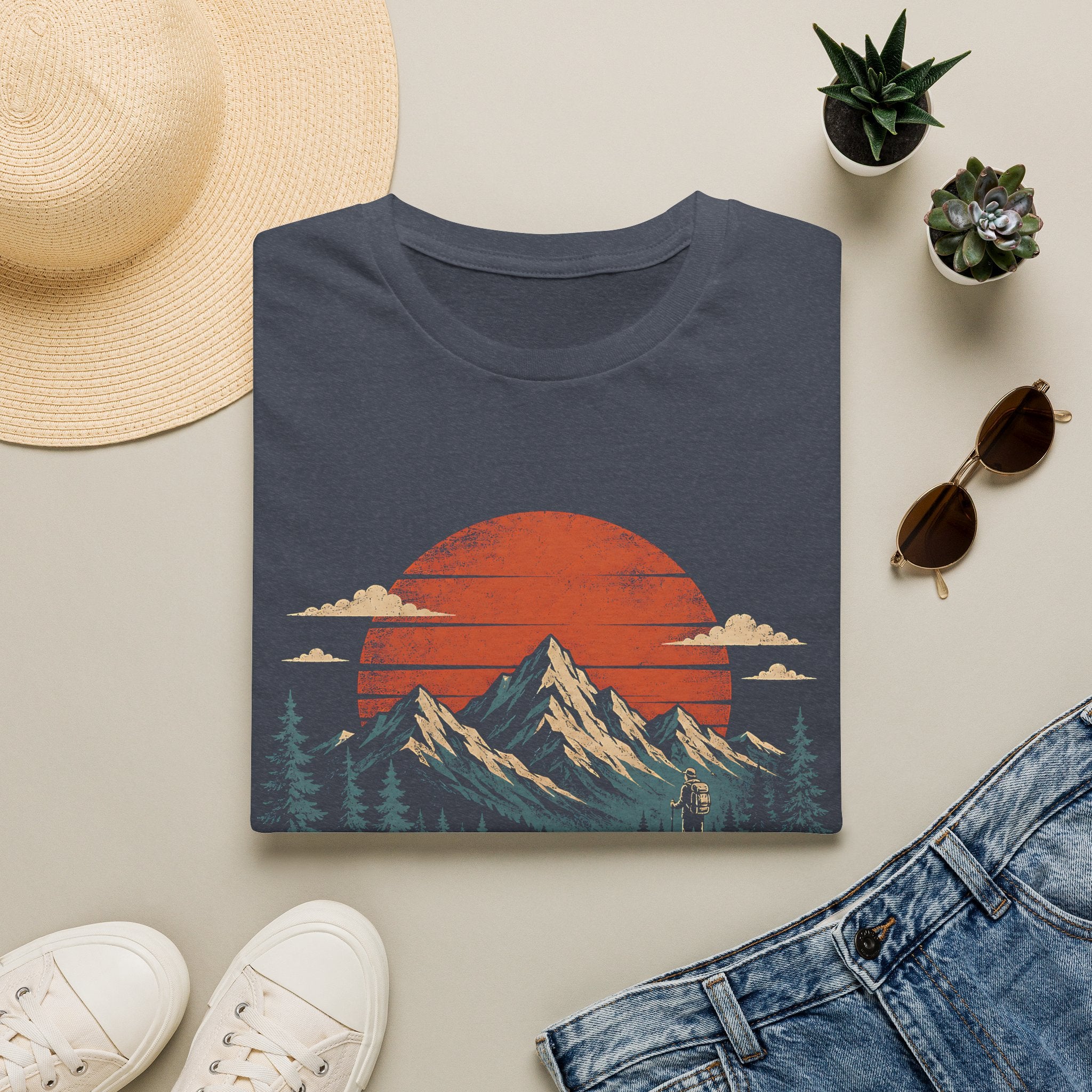 Guided By Grace Psalm 32 8 Christian Hiking Mountain Bible Verse Faith Outdoors T-Shirt