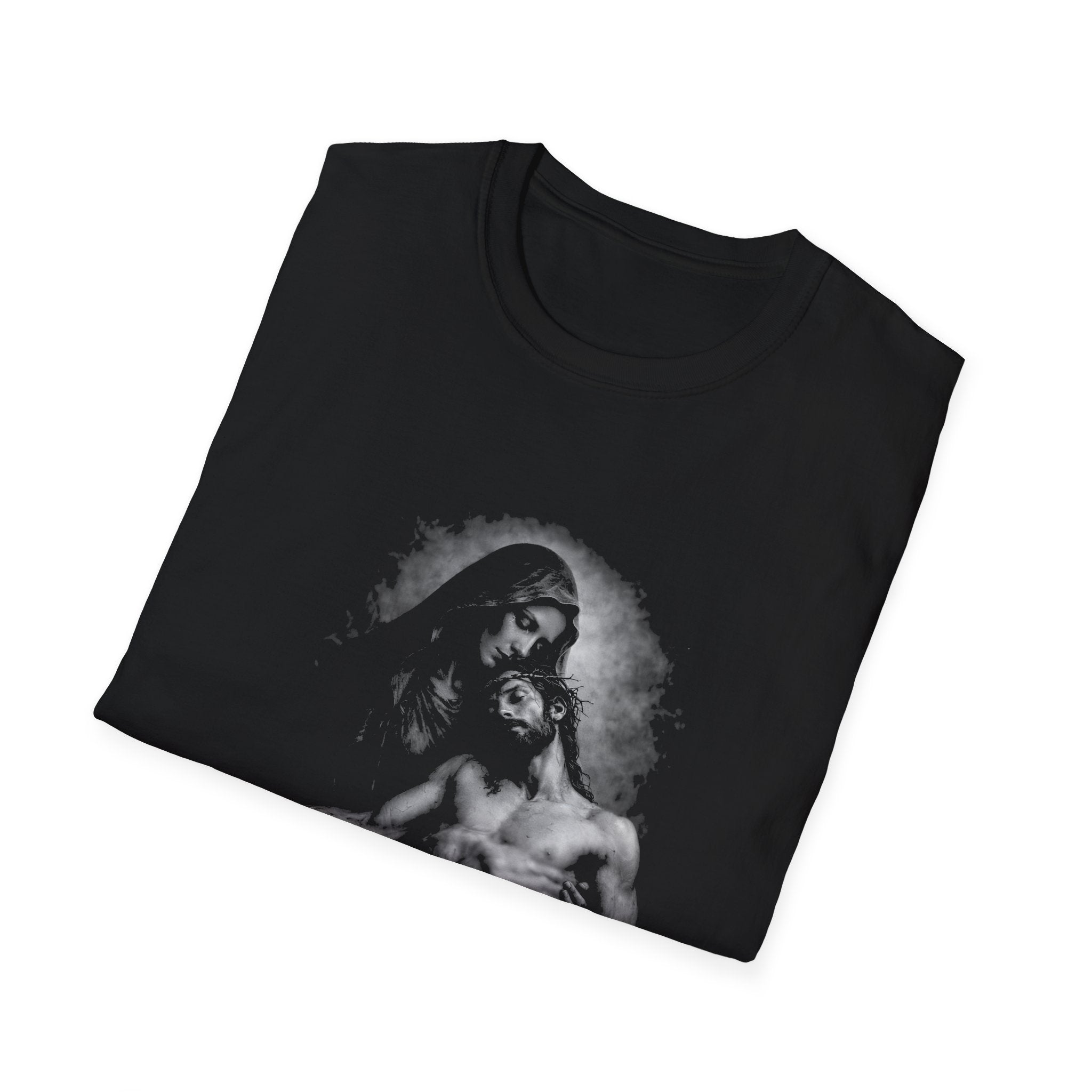 Pieta mary holding jesus christ after crucifixion sorrowful mother catholic christian passion T-Shirt